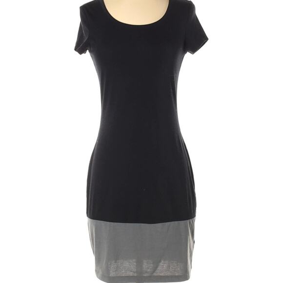 Athleta XXS color block gray & black bodycon dress - Picture 3 of 4